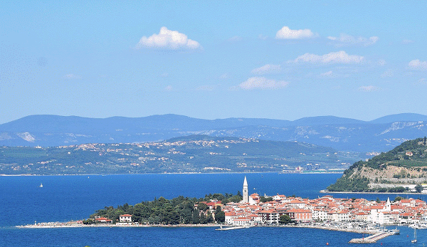 Uitzicht op Izola