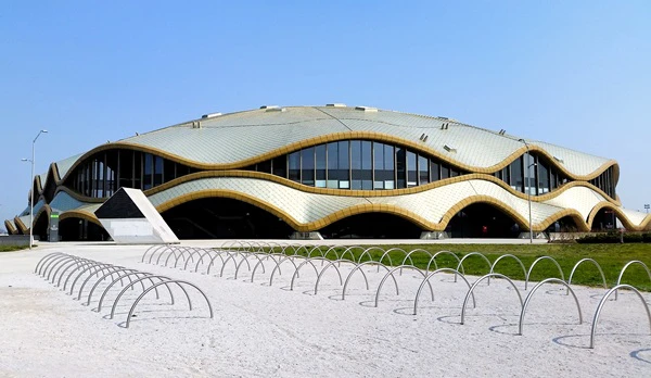 Een kijk op het schelpvormige Stožice Arena